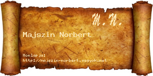 Majszin Norbert névjegykártya